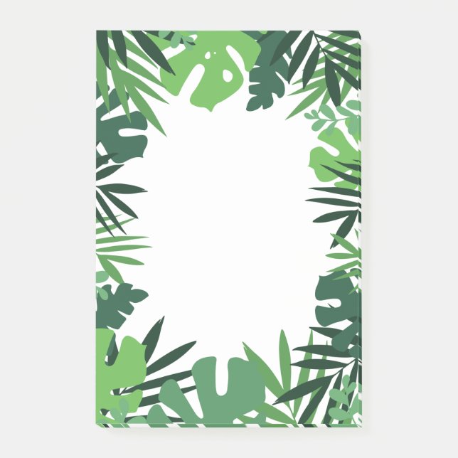 Ökologische Blätter aus Palmen, tropisches Design Post-it Klebezettel (Vorderseite)