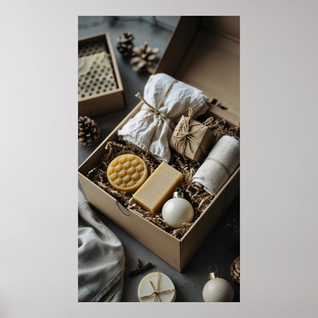 ökologische Geschenkboxen handgefertigte Seifen, B Poster (Vorne)