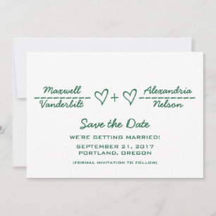 Ökologische Herzgleichung Save the Date einladen Einladung