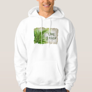 Ökologische "Live Green" Kunstliebhaber Hoodie