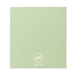 Ökologische, nicht gentechnisch veränderte natürli notizblock