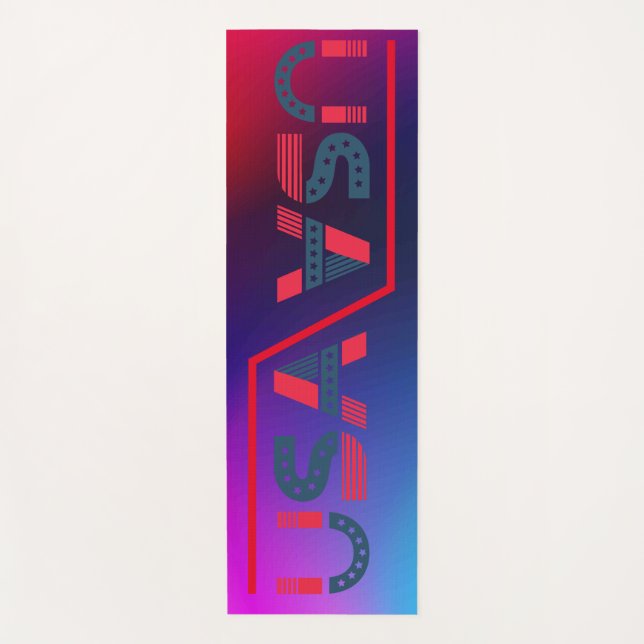 Ökologische Regenbogenfarbe Komfortabler Yogamat Yogamatte (Vorderseite)