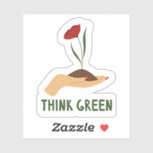 Ökologische Vinyl-Aufkleber-Denke ökologisch nach