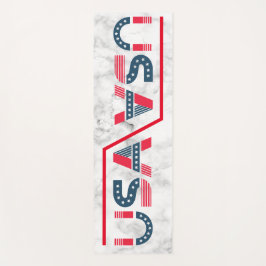 Ökologischer Individuelle Name aus weißem Marmor Yogamatte