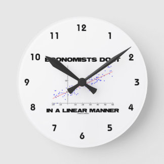Ökonomen tun dies in einer linearen Regression Runde Wanduhr