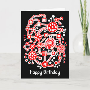 Ökosystem III - Weiß und Rot in Schwarz Karte