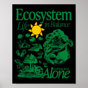 Ökosystem Leben im Gleichgewicht Naturdesign Poster