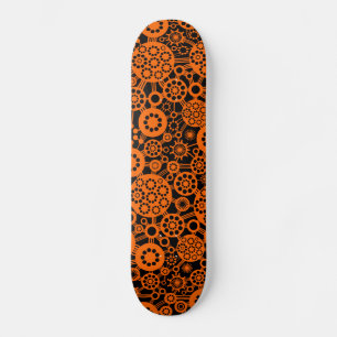 Ökosystem - Orange auf schwarz Skateboard