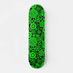Ökosystem (Retro) - Grün auf Schwarz Skateboard