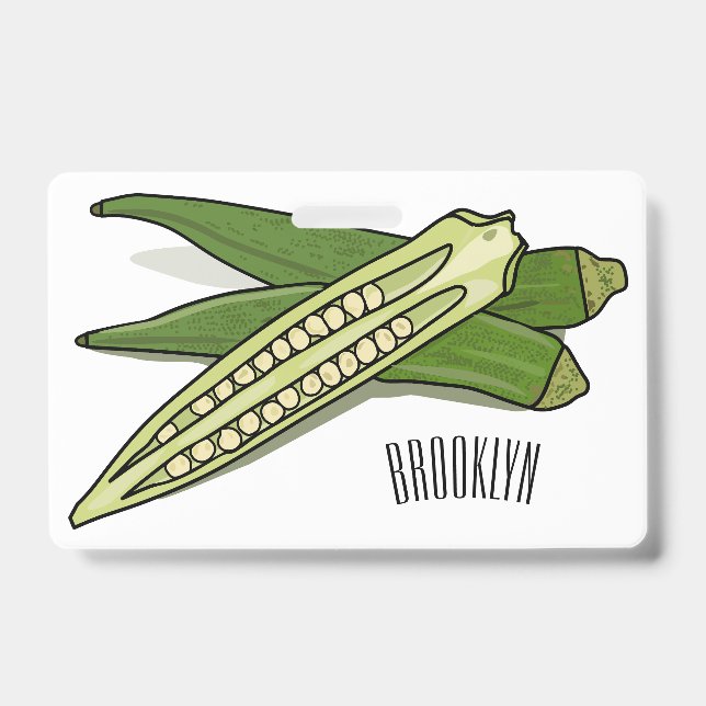 Okra-Cartoon-Abbildung Ausweis (Vorderseite)
