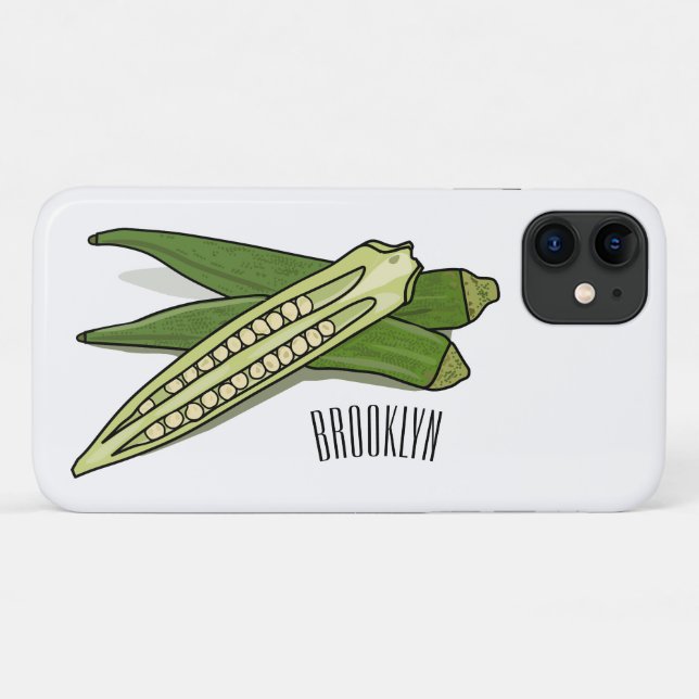 Okra-Cartoon-Abbildung Case-Mate iPhone Hülle (Rückseite (Horizontal))