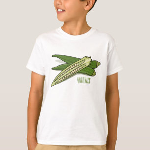 Okra-Cartoon-Abbildung T-Shirt