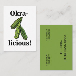 Okra-Gemüse Gesundes Essen Visitenkarte
