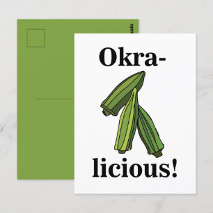 Okra-Gemüse Vegetarisches Essen Postkarte