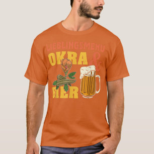 Okra Gemüsesorten Marshmallow Vegan Vegetarisches T-Shirt