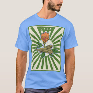 Okra Gemüsesorten Marshmallow Vegan Vegetarisches  T-Shirt