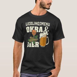 Okra Gemüsesorten Marshmallow Vegan Vegetarisches T-Shirt