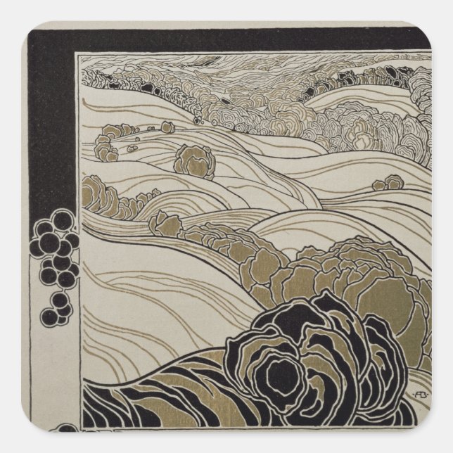 Oktober 1901 quadratischer aufkleber (Vorderseite)