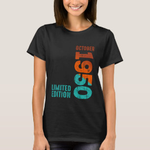 Oktober 1950 Jahr 1950 Retro 1950 Vintage 1950 Sei T-Shirt