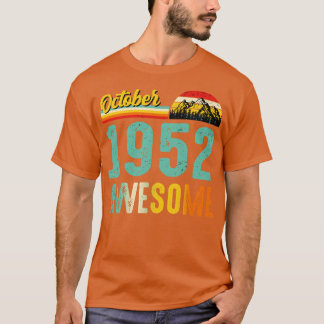 Oktober 1952 Geburtstagsgeschenk Shirt Vintag 1. O