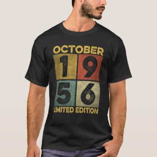 Oktober 1956 65. Geburtstagsgeschenk 65 Jahre alte T-Shirt