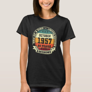 Oktober 1957 65. Geburtstag 65 Jahre Awes sein T-Shirt
