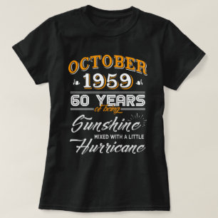 Oktober 1959 Shirt-60. Jahrestags-Geschenke T-Shirt