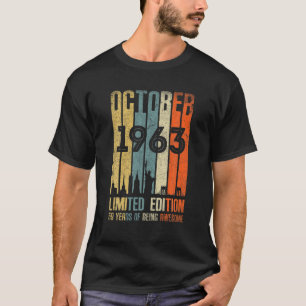 Oktober 1963 59. Geburtstag 59 Jahre alt 1963 Gebu T-Shirt