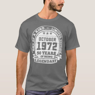 Oktober 1972 50. Geburtstagsgeschenk 50 Jahre des  T-Shirt