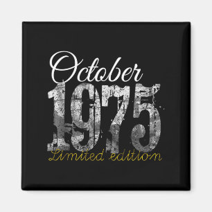 Oktober 1975 T-Shirt 50 Jahre altes Hemd 1975 50. Magnet
