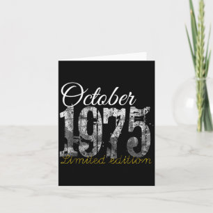 Oktober 1975 Tee 50 Jahre altes Shirt 1975 50. Geb Karte