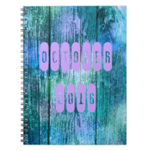 Oktober 2016 Lila Turquoise Month Notebook