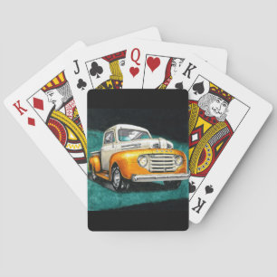 Oktober 2018 Tag 16 - Klassischer Lkw der 50er Jah Spielkarten