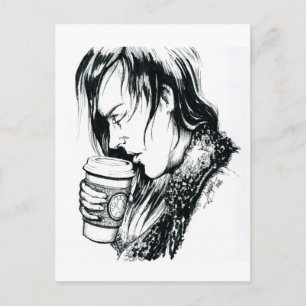 Oktober 2018 Tag 1 - Ein Kaffee-Cup Postkarte
