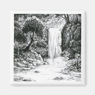 Oktober 2018 Tag 21 - Wasserfall im Wald Magnet