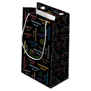 Oktober, 20 Geburtstag Geschenktasche Kleine Geschenktüte