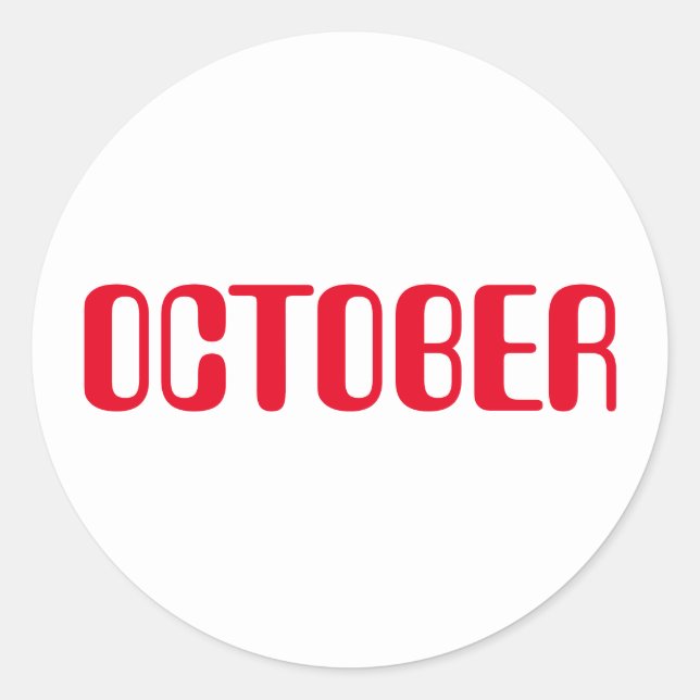 Oktober Amelia Red White Sticker von Janz (Vorderseite)