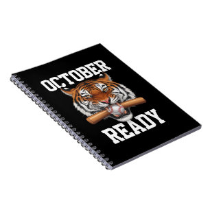 Oktober Bereit Für Bereit Tiger Baseball 2024 Notizblock