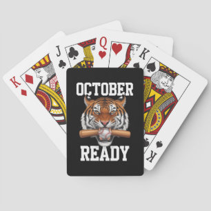 Oktober Bereit für Tiger Baseball 2024 Spielkarten