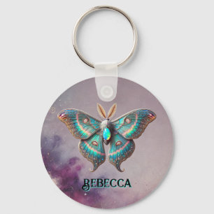 Oktober Birthstone Schlüsselanhänger - Opal Moth D