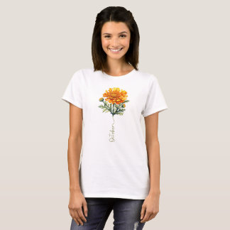 Oktober Blume Marigold Birth T-Shirt