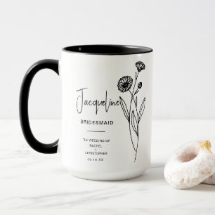 Oktober Bridesmaid Pot Marigold Birth Blume Tasse