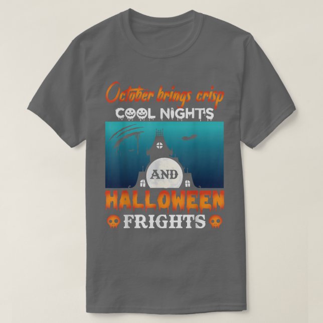 Oktober bringt knackige Coole Nacht und Halloween  T-Shirt (Design vorne)