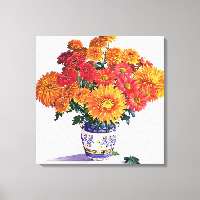 Oktober Chrysanthemen Leinwanddruck (Vorderseite)