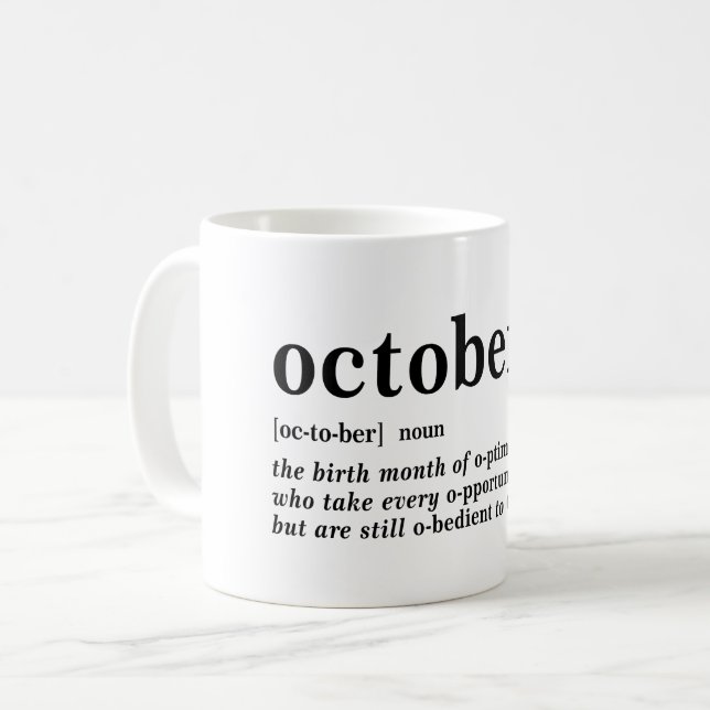 Oktober Definition Kaffeetasse (Vorderseite Links)