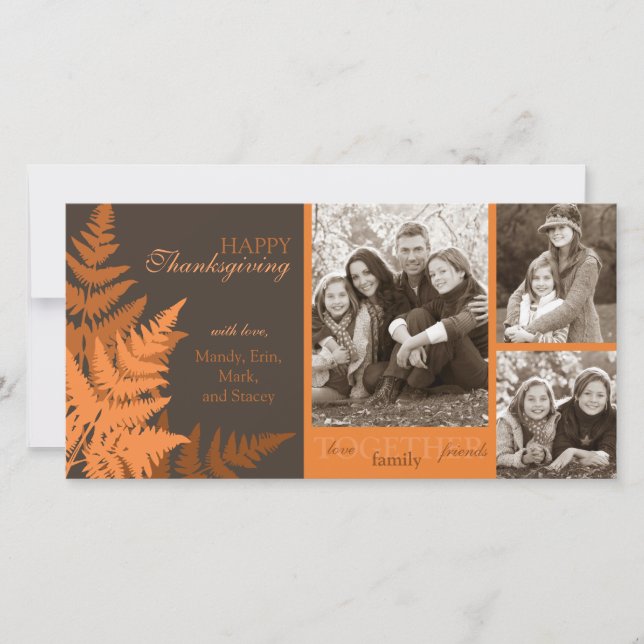 Oktober Fern Foto Card Feiertagskarte (Vorderseite)