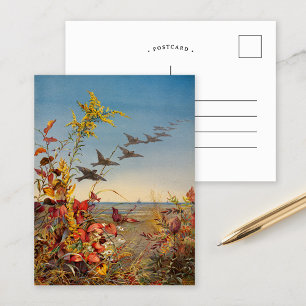 Oktober   Fidelia Bridges Postkarte