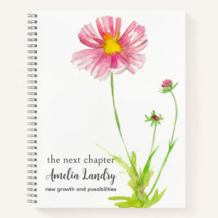 Oktober-Geburtsblumen-Tagebuch Rosa Kosmos-Blume Notizbuch
