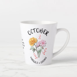OKTOBER Geburtsmonat Blume Personalisiert Christli Milchtasse