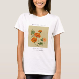 Oktober-Geburtsmonats-Blumen-T-Shirt T-Shirt